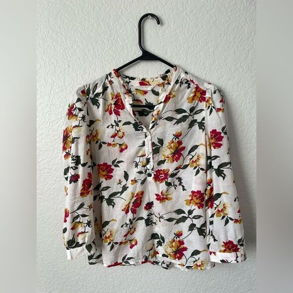 🔵Woman’s lucky brand size size M floral top - Picture 1 of 5